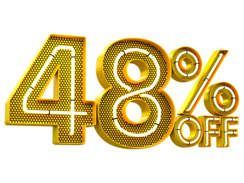 Special offer sale 48% discount sale tags 3d number concept discount promotion sale offer price sign