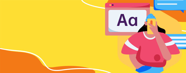 Flat vector illustration of business people operating work scene
