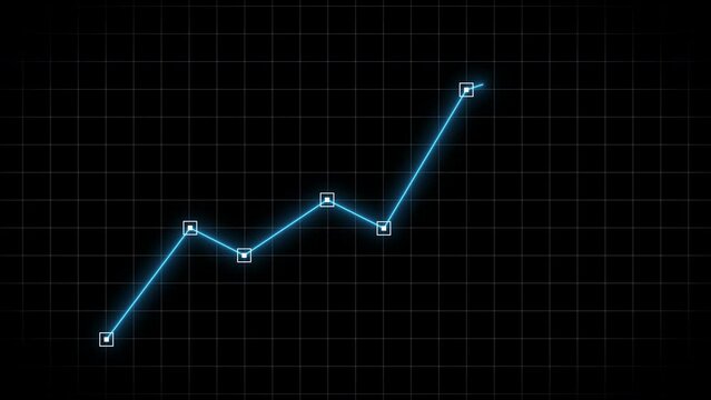Stock market graph, Rising bar graph, Financial graph analysis. Full HD. 4K.