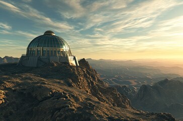 Obraz premium the astronomical observatory is an important site for the search for hidden worlds