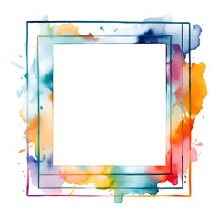 abstract watercolor squared frame 