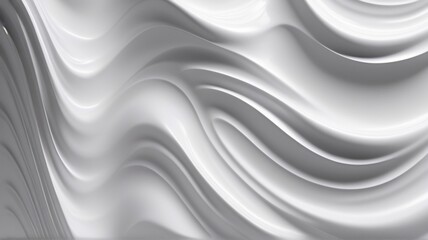 3D white waves, a seamless masterpiece for decorative wall panels, combining modern aesthetics and captivating light and shadow interplay