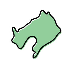 Liaoning region of China vector map illustration.