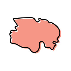 Qinghai region of China vector map illustration.