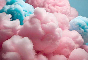 Fototapeta premium cotton candy on minimal background