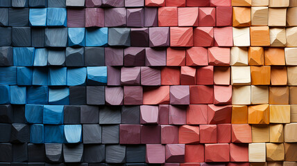 stack of colorful bricks
