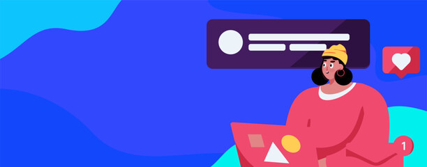 Flat vector illustration of business people operating work scene
