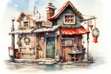 Fototapeta premium Santa's Mailbox - Generative AI