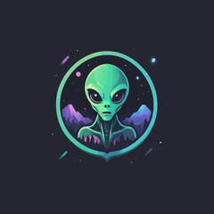 Alien Town Logo Design EPS format Very Cool 