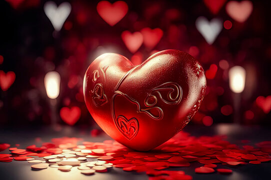 Love, valentine, colorful composition, symbolism and romance of love, February 14, Valentine's Day