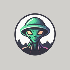 Alien Town Logo Design EPS format Very Cool 
