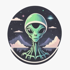 Alien Town Logo Design EPS format Very Cool 