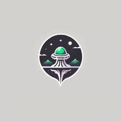 Obraz premium Alien Town Logo Design EPS format Very Cool 