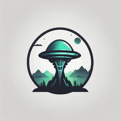 Alien Town Logo Design EPS format Very Cool 