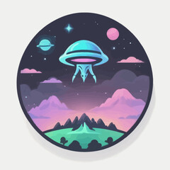 Alien Town Logo Design EPS format Very Cool 