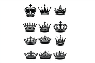 Regal Heritage: Luxurious Crown Graphics Bundle for Designers
