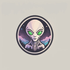Alien Town Logo Design EPS format Very Cool 