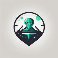 Alien Town Logo Design EPS format Very Cool 