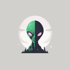 Alien Town Logo Design EPS format Very Cool 