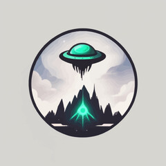 Alien Town Logo Design EPS format Very Cool 