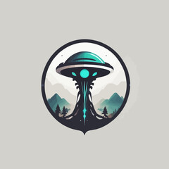 Alien Town Logo Design EPS format Very Cool 