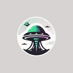 Alien Town Logo Design EPS format Very Cool 