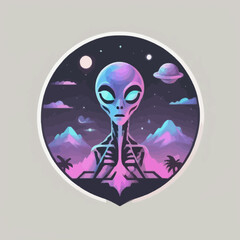 Alien Town Logo Design EPS format Very Cool 