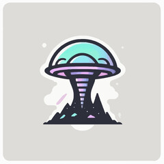 Alien Town Logo Design EPS format Very Cool 