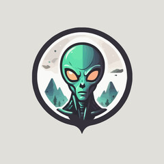 Alien Town Logo Design EPS format Very Cool 