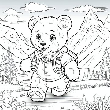 Children's Bear Coloring Book