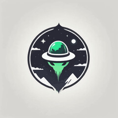 Alien Town Logo Design EPS format Very Cool 