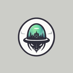 Alien Town Logo Design EPS format Very Cool 