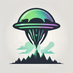 Alien Town Logo Design EPS format Very Cool 