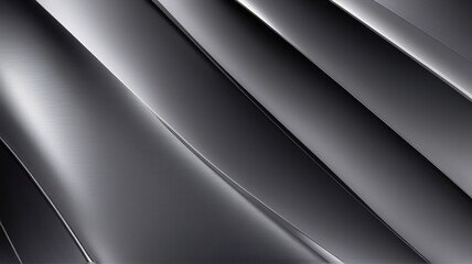 hyper-realistic black and silver gradient stock image with light gray and white gradients, showcasing sleek metal texture, soft lines, and diagonal tech elements for a modern and refined appeal