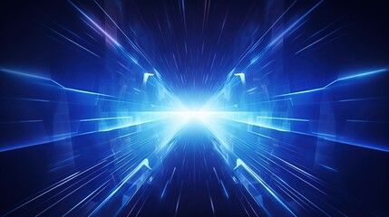 Obraz premium Background Light neon lights on empty stage. lighting speed effect background
