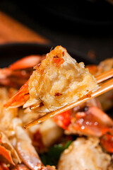 Clear images of mud crabs, grilled crab dishes, high quality images for printing