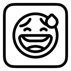 Editable sweat smile, awkward expression emoticon vector icon. Part of a big icon set family. Part of a big icon set family. Perfect for web and app interfaces, presentations, infographics, etc