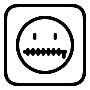 recommend clip art: Editable zip mouth, silence expression emoticon vector icon. Part of a big icon set family. Part of a big icon set family. Perfect for web and app interfaces, presentations, infographics, etc
