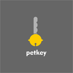 Vector logo illustration pet key icon