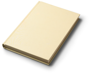 blank yellow hardcover book isolated on neutral gray background, mockup template graphic resource