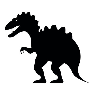 Dinosaur black vector icon on white background