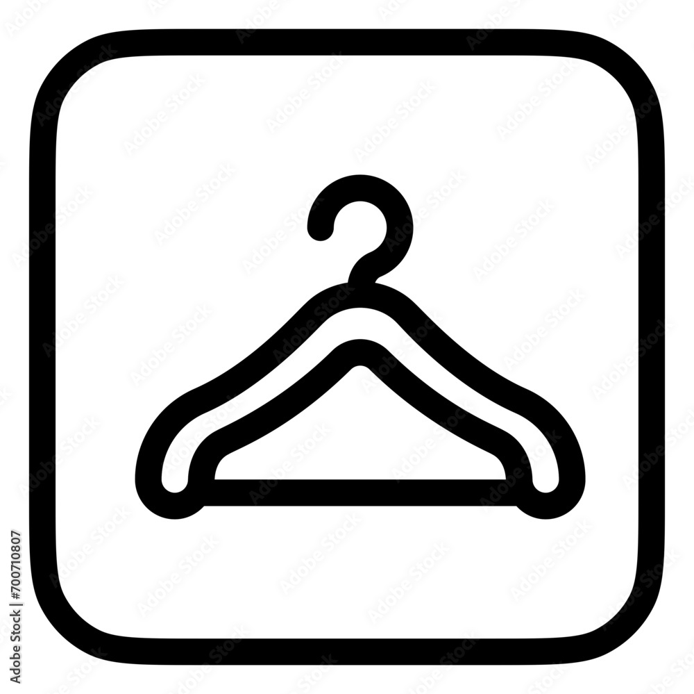 Wall mural editable clothe hanger vector icon. clothing, fashion, apparel. part of a big icon set family. perfe