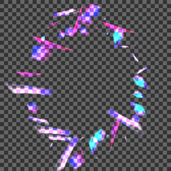 Blur Bokeh Background Transparent Vector. Flare Realistic Texture. Shine Solar Card. Blue Flash. Spot Rays Illustration.