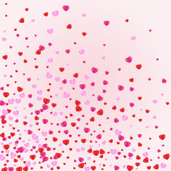 Pinkish Confetti Background Pink Vector. Mother Backdrop Heart. Purple Elegant Texture. Lilac Confetti Bright Frame. Tender Isolated Illustration.