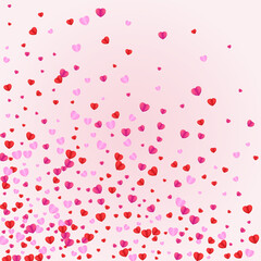 Pinkish Confetti Background Pink Vector. Mother Backdrop Heart. Purple Elegant Texture. Lilac Confetti Bright Frame. Tender Isolated Illustration.