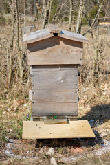 Warre bee hive in Bredebolet in Skaraborg in Sweden