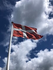 flag against blue sky
