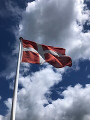 flag against blue sky