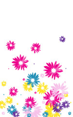 Green Flower Background White Vector. Garden Wrap Illustration. Yellow Leaf Fashion. Beautiful Backdrop. Romantic Bright Petal.