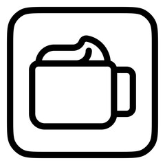 Editable cafe latte vector icon. Cafe, coffee shop, restaurant, drink, beverages. Part of a big icon set family. Perfect for web and app interfaces, presentations, infographics, etc